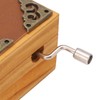Hand Cranked Music Box Mini Portable Gemini Pattern Retro Style