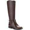 Style & Co. Womens Maliaa Faux Leather Knee-High Boots Brown