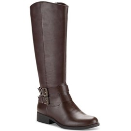 Style & Co. Womens Maliaa Faux Leather Knee-High Boots Brown 5 Medium (B,M)