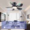 Kviflon 32 Inch Modern Ceiling Fans with Lights, Small Flush