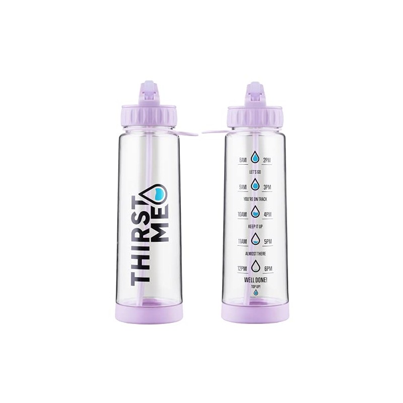 Thirstme Lilac 900ml Hydration Tracker water bottle