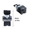 Antrader 4pcs ZB2-BE101 SPDT 2NO 4 Pin 3 Position Round