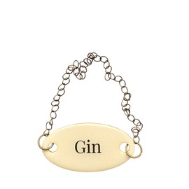 Duke Baron Vintage Brass Tag, Gin with Chain
