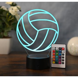Optechvisual Volleyball LED Lamp Gift for Volleyball Players and Volleyball Players as LED Volleyball Lamp, Volleyball Decoration for Home, as a Night Light