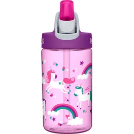CamelBak Eddy Kids Big Bite Valve Straw Water Bottle Unicorns, 12oz