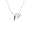 Delight Jewelry Silvertone Lightning Bolt - Silvertone Capital Initial Charm
