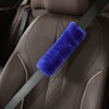 OGLAND Genuine Sheepskin Soft Fuzzy Car Seat Belt Pad Cushion,2