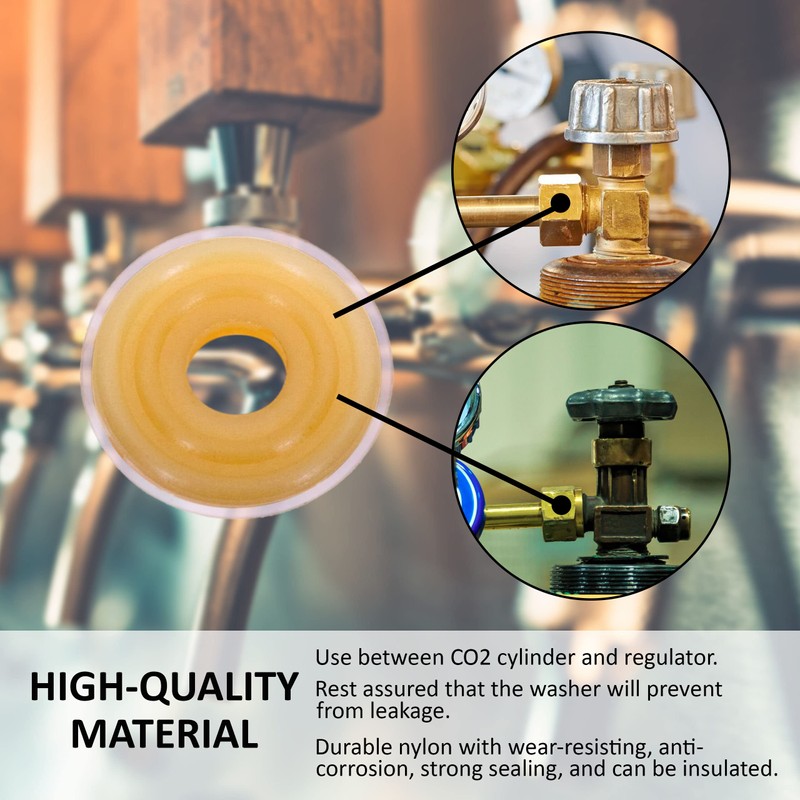 Kegconnection Regulator Washer - Nylon CO2 Tank to Draft Beer