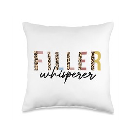 Filler Whisperer Nurse Injector & Med Spa Quote Whisperer Lip Fillers Injection Nurse Injector Throw Pillow, 16x16, Multicolor