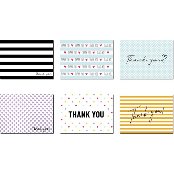A Little Extra Co 48 Colorful Thank You Cards with