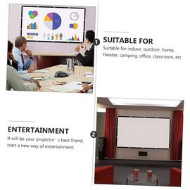 SEWACC Foldable Portable High Definition Projector Screen for Movies Parties Indoor Outdoor Use Quick Setup Crease Design Stunning Visual Experience