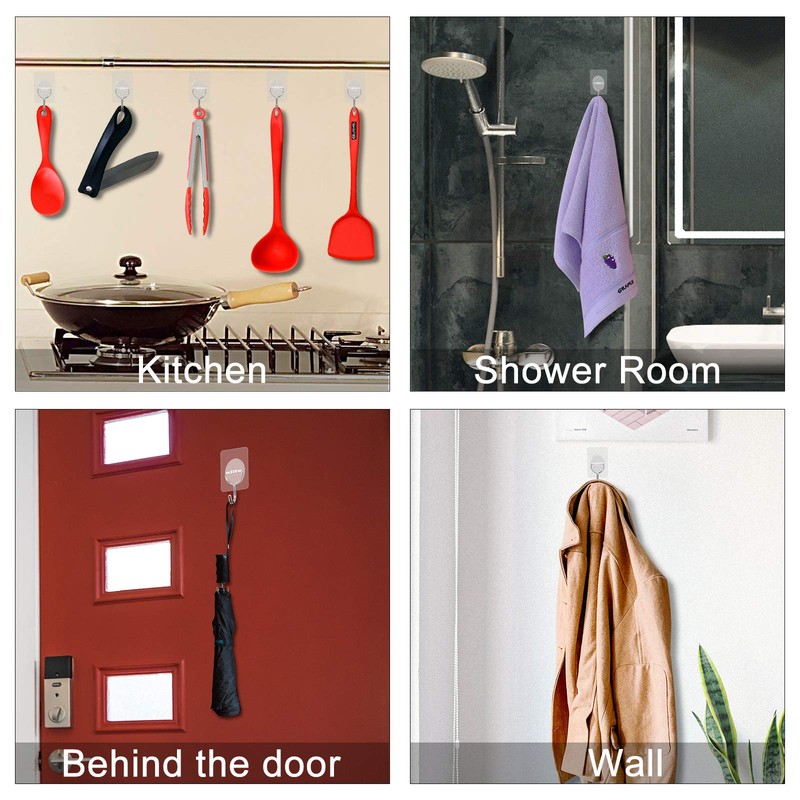 CGBE Adhesive Hooks Heavy Duty Sticky Hooks for Hanging 11