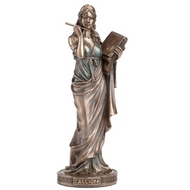 Veronese Design 9 Inch Calliope The Greek Muse of Epics Cold Cast Resin Bronze Finish Sculpture