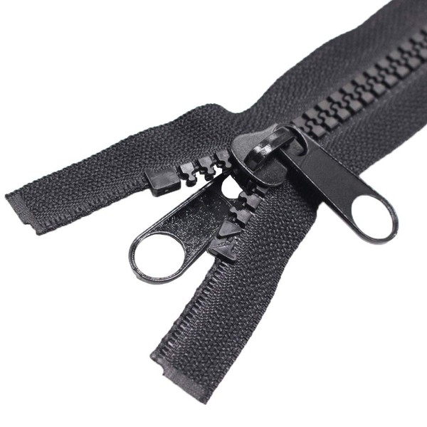 MebuZip 2PCS #10 60 Inch Heavy Duty Separating Plastic Zippers