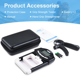 Handeful Grip Strength Tester & Enhancer Set with Protective Carrying Bag - Strengthen Your Hands, Improve Grip Control, & Enhance Overall Fitness