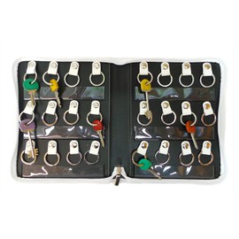ZENKI - Portable Key Organizer - Waterproof Zipper Key Holder Case - Professional and Home Use, Realtors, Banks, Property Manager - Keychain Case (24 Keys)