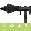 UFURMATE 6 Pcs Black Plastic Curtain Pole Finials Curtain Rod
