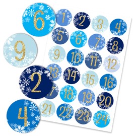 Papierdrachen 24 Advent Calendar Number Stickers – No. 26 – Stickers 4 cm – for Crafts and Decorating