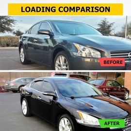 Deebior Side Window Deflector Visor Rain Guard fit for 2009-2015 Nissan Maxima,4pcs Outside Mount Tape-on Shatterproof Dark Smoke Window Shades 94100