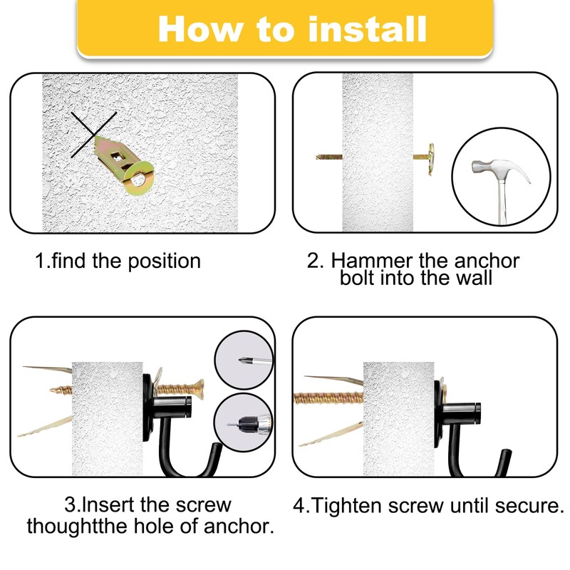 Jyphorixal 160 PCS Drywall Self Drilling Anchors with Screws Kit,80