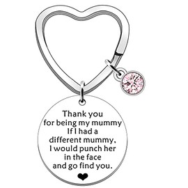 FMCC Mummy Gifts Keyring Mum Birthday Gifts Mummy Christmas Mothers Day Gifts from Daughter Son (Punch Her Face)