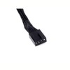 JBtek All Black Sleeved PWM Fan Splitter Cable 1 to