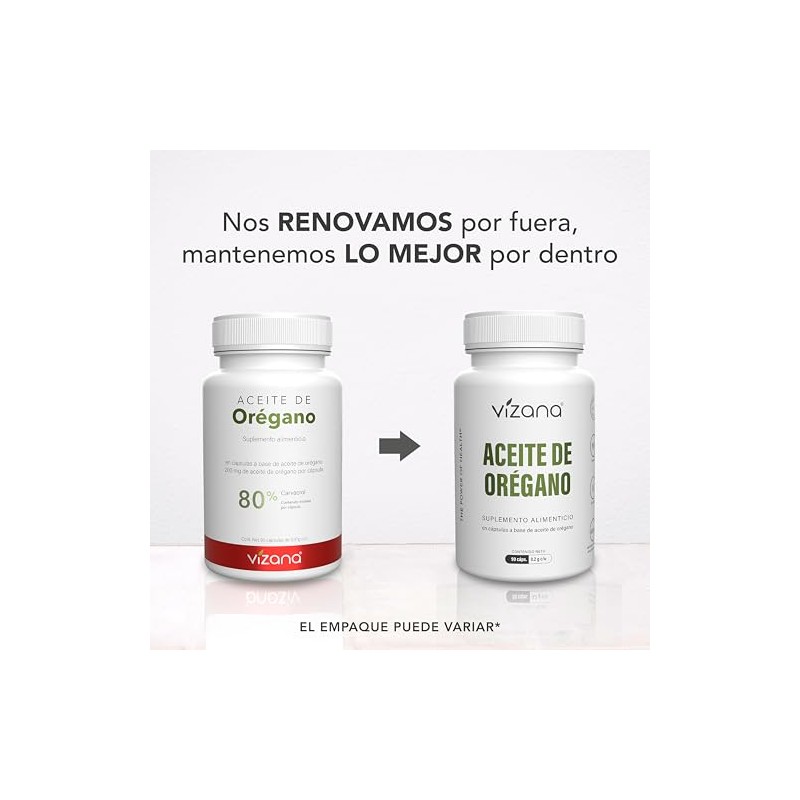 VIZANA NUTRITION | Aceite de Orégano en Capsulas Soft Gel,