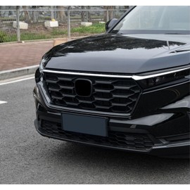 TERDARAY Front Grill Trim Compatible With Honda New CRV CR-V 2023 2024 2025 Front Bumper Grille Mesh Cover Trim Exterior Car Accessories ABS 1PCS(Carbon Fiber Style)