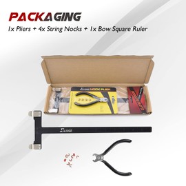 ELONG OUTDOOR Archery Bow String Points Nock Pliers Set T Shape Arrow Bow Square Ruler String Nocking Point Buckles for Recurve Bow