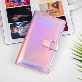 CENPEK 96 Pockets 3 Inch Foil Wallet PU Leather Photo Album Compatible with Fujlfilm Instax Mini Instant Film (Rainbow)