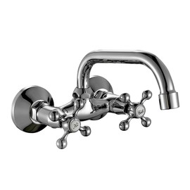 AQG Athos Classic Vintage Kitchen Sink Mixer Tap Fitting Elegant Design and Excellent Functionality Gloss Chrome