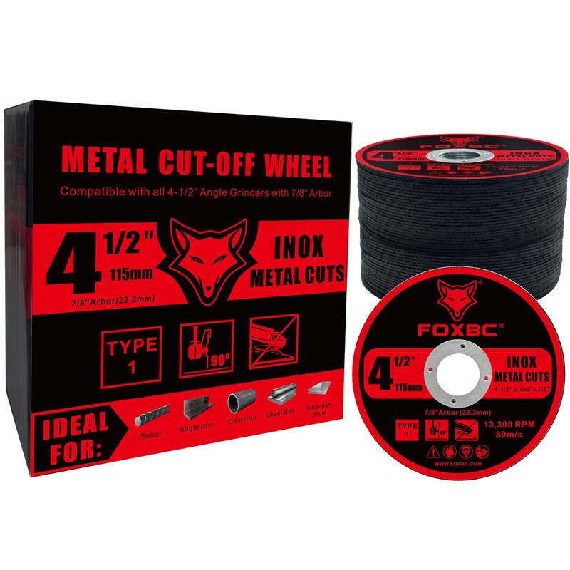 FOXBC 4-1/2 Inch Cut Off Wheel Discs for Angle Grinder,