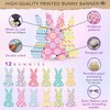 Premium Reusable Easter Decorations – Bunny Bunting Garland, Egg Hunt
