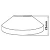 Gold Finished Steel Pipe Cover Collar Cone 3/4" (25mm) 25mm