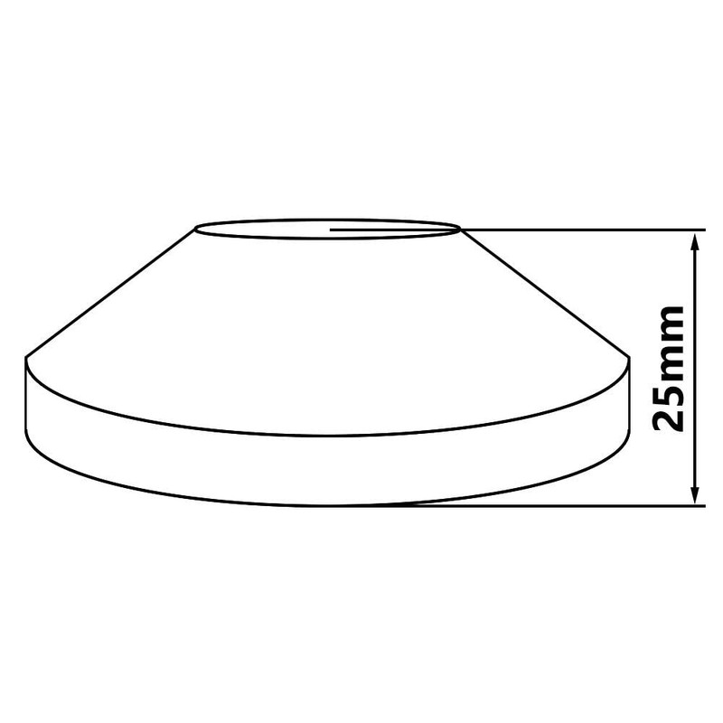 Gold Finished Steel Pipe Cover Collar Cone 3/4" (25mm) 25mm