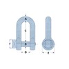 Stainless Steel D Shackle Square Head 6MM