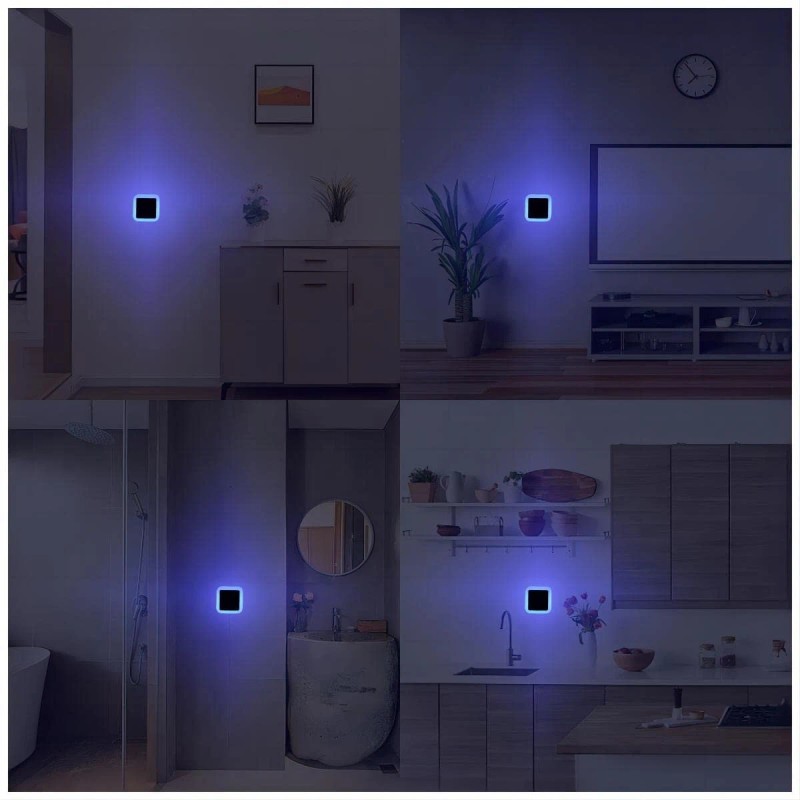 Kinur 6 Pack Blue LED Night Light Plug In, Dusk