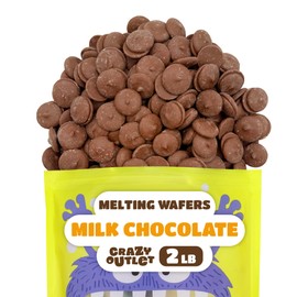 Milk Chocolate Melting Wafers - 2 Pound Pack - Bulk Melting Chocolate - Classic Smooth Candy Melts for Dipping, Molding, and Baking - Creamy Chocolate Melts