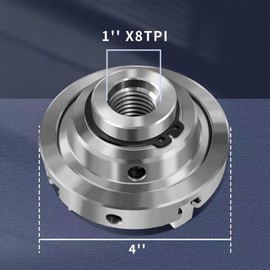 NNBWKIXI 4 Inch Wood Lathe Chuck Set 4 Jaws Self-Centering Lathe Chucks Thread 1 x 8TPI Lathe Chuck for Woodturning