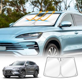 X-CAR Windscreen Sun Shade for BYD Sealion 6 SEALION6 2024-2025 Blocks UV Rays Foldable Custom Wind Screen Sun Visor Protector