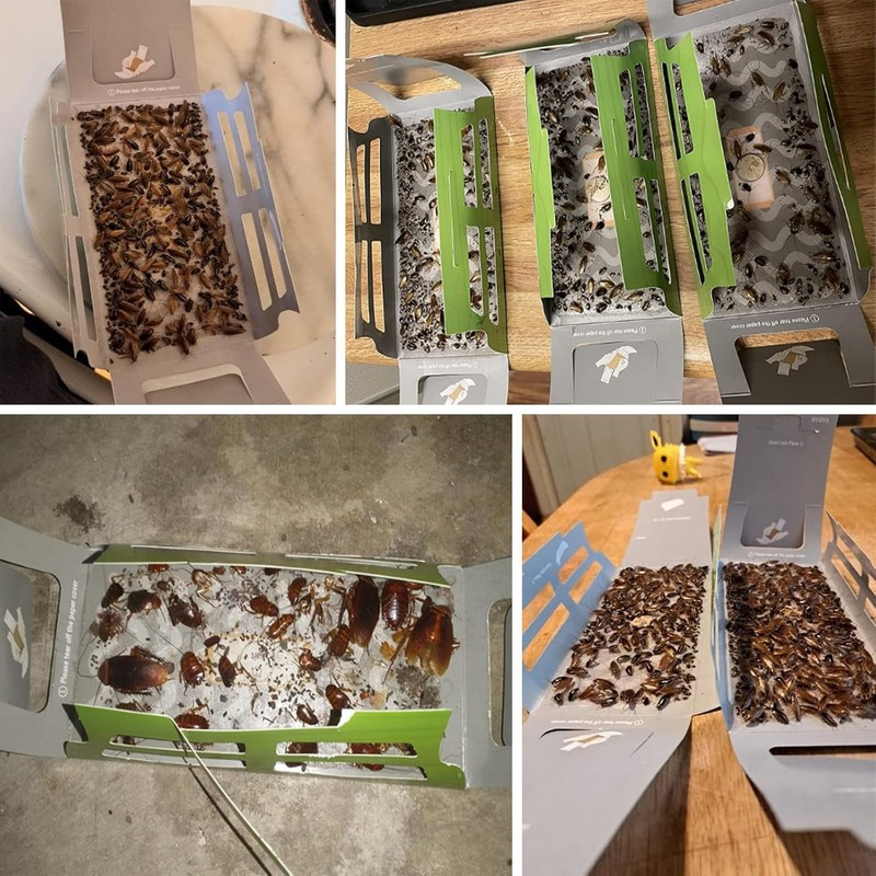 Roach Traps,Baited Glue Traps,Cockroach Trap Pet Friendly(5 apck)