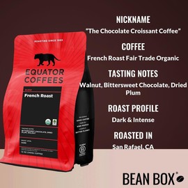 French Roast Fair Trade Organic - Roasted by Equator Coffees - Freshly Ground Coffee - 2 Pound Bag