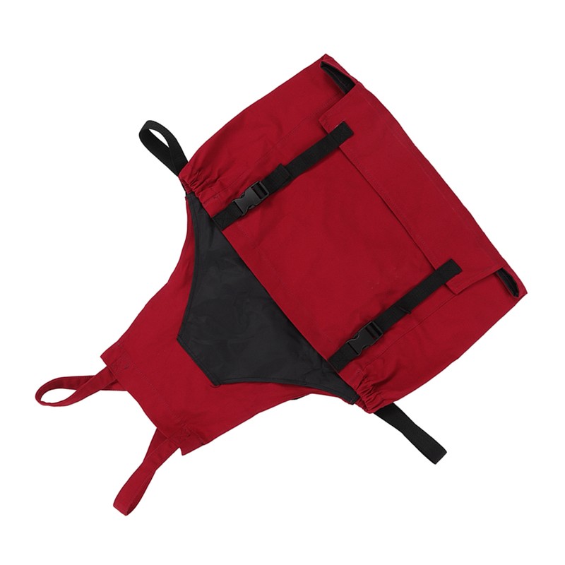 Gardening Apron Dark Red 210D PVC Waterproof Fabric Regulable Straps
