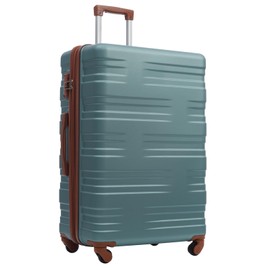 SPOFLYINN Suitcase Hardshell Luggage, Dusty Green As Shown, One Size