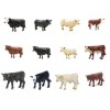 Little Buster Toys Livestock Bundle, 12 piece 5 Different Cows