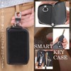Four Pary Smart Key Case, Genuine Leather, Compatible with Large