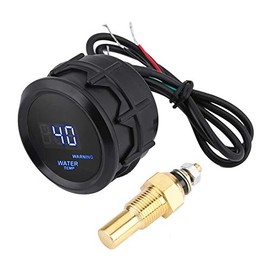 Acouto Medidor de Temperatura del Agua Repuesto Automotriz Medidores de Temperatura del Agua 2 Pulgadas 52 Mm Coche LED Azul Digital Temperatura del  