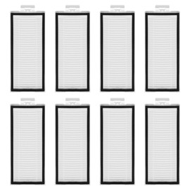 8 Pack Washable Filter For Roborock Q5 Pro Q5 Pro+(Plus) Q5 Max+(Plus) Q5 DuoRoller+ Q7 Q7+ Q7 Max Q7 Max+ Q8 Max Q8 Max+ Robot Vacuum Cleaner Accessories Replacement Part True HEPA Filter For Robotic