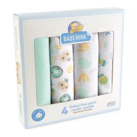 Baby Mink Sabanas Recien Nacido De 4 Piezas