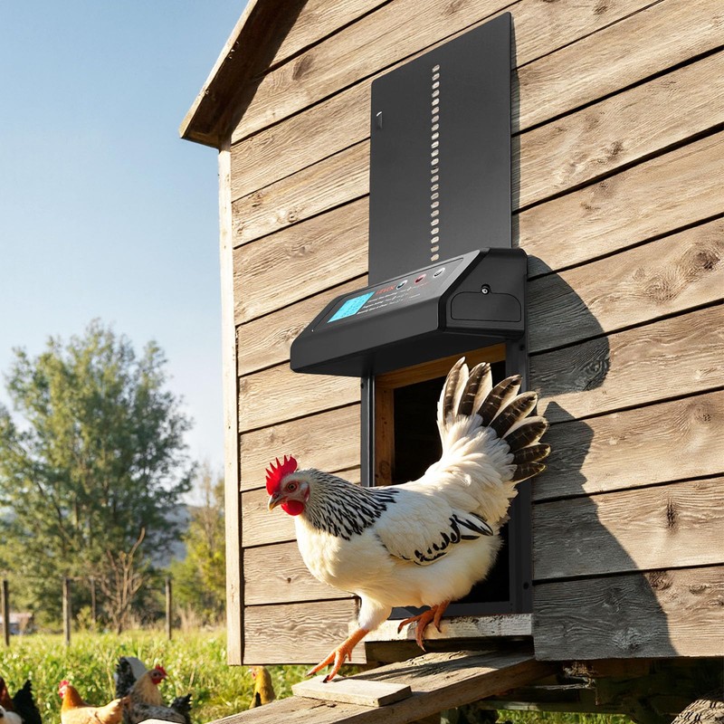 VEVOR Automatic Chicken Coop Door, Battery Powered Chicken Coop Door